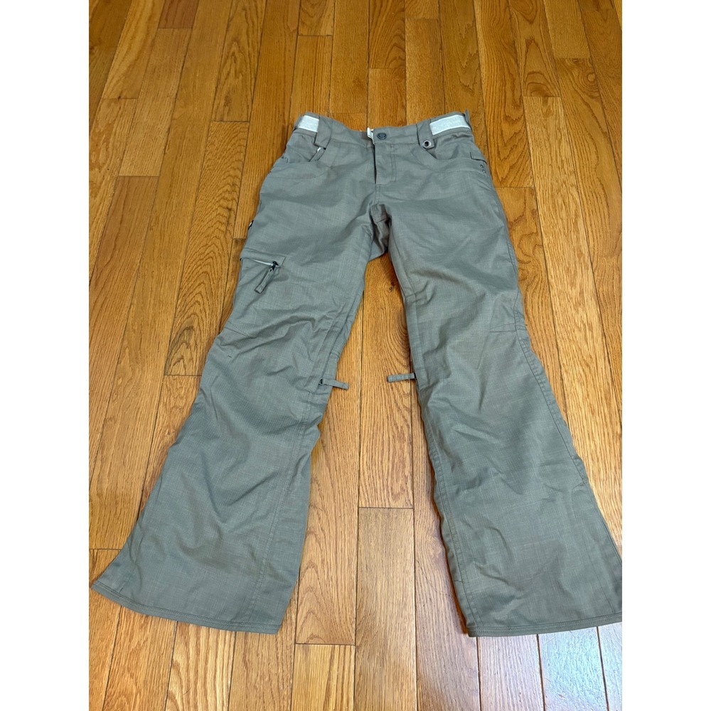 686 Authentic Magic Fit Snow Pants Women XS dark beige 10k Waterproof infiDRY